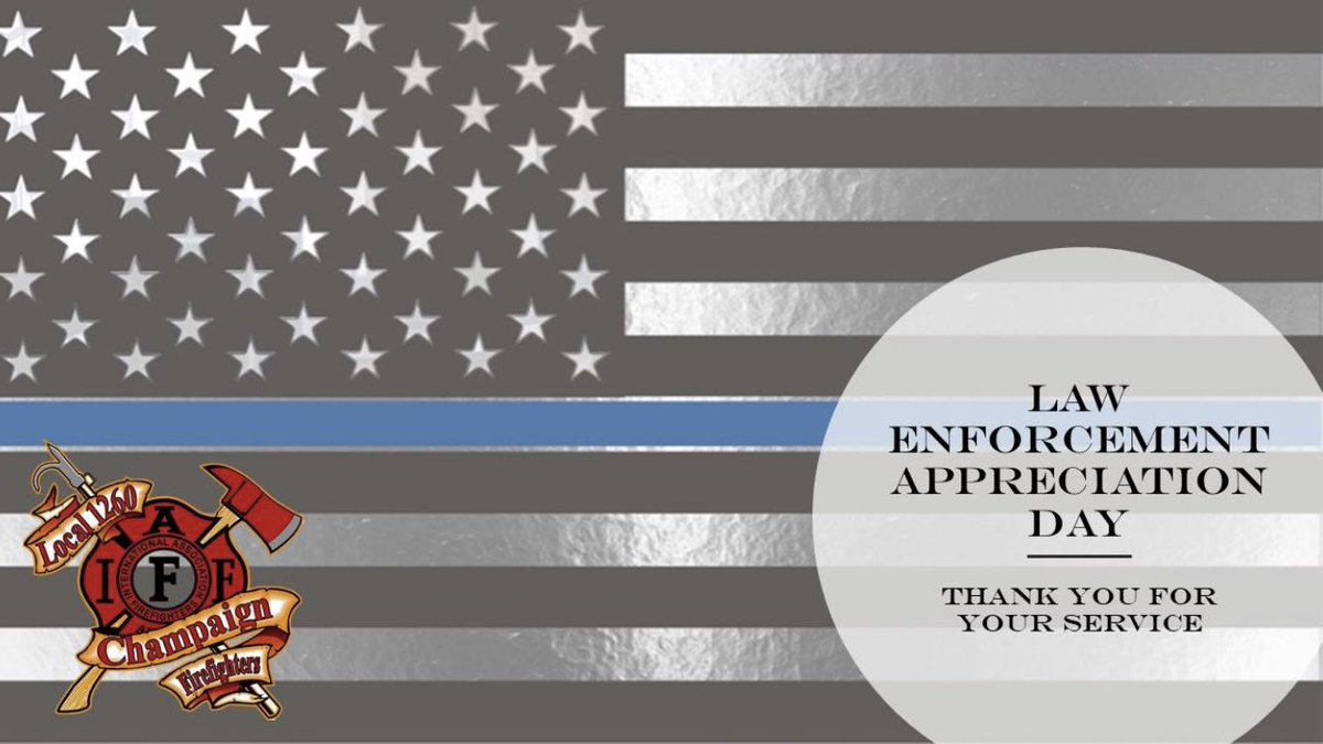 Today we give a special shoutout to all of our Law Enforcement Officers! You have a tough job to do, and we are glad you are there to do it. Thanks for having our backs! <a href="/ChampaignPD/">Champaign PD</a> <a href="/UIPD/">U of I Police</a> <a href="/ILStatePolice/">IllinoisStatePolice</a>