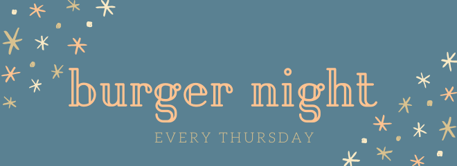 Don't want to cook or do the dishes. Then come down to the Hollybush as from 5pm every Thursday is burger nights which means you can have any 2 burgers of our menu for £15