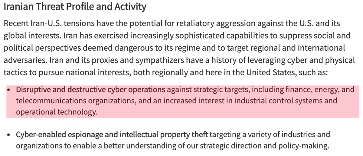 GamayanOfficial's tweet photo. CISA INSIGHTS
Increased Iranian Geopolitical Tensions and Threats, at the very top of the list - ICS threats.
See the full list here: https://t.co/9Wwq82lQrp 
#cybersecurity #SCADA #icssecurity #IranAttacks #IranUsa https://t.co/f0Ed4k9yjo
