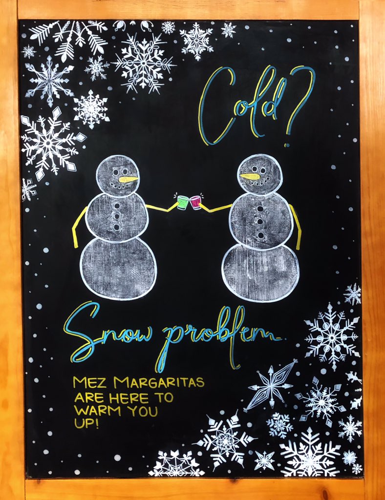 No snow ☃️ in sight but... we’ve got the margaritas covered just in case 😂🍹❄️‼️
#margarita #mixology #tequila #durhamnc #mez_durham #bullcity #tacos #tacolife🌮 #lunazul