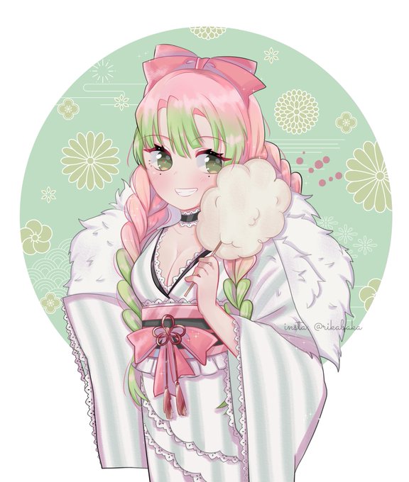 ✿ Rika ✿ VGENさんがTwitterに投稿した甘露寺蜜璃(鬼滅の刃)のイラスト。