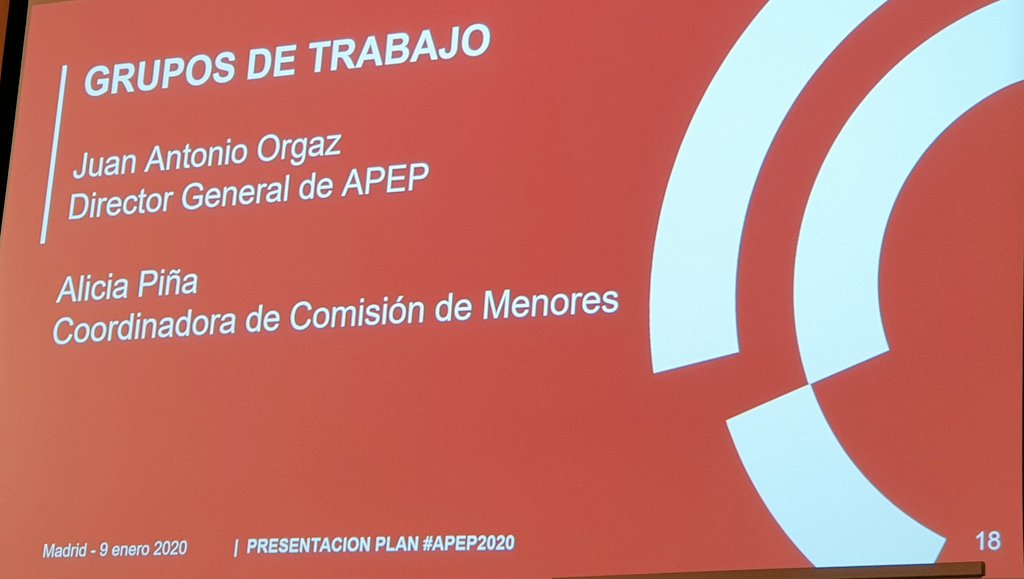LOPDyPrivacidad's tweet photo. RT gperezalonso: Enhorabuena por la iniciativa de los Grupos de Trabajo destinados a servir a la toda la sociedad y especialmente a menores, presentados por alipinha y mi querido JAOrgaz, hoy en el Plan #APEP2020 de AsociacionAPEP. https://t.co/kscnLpa0d3