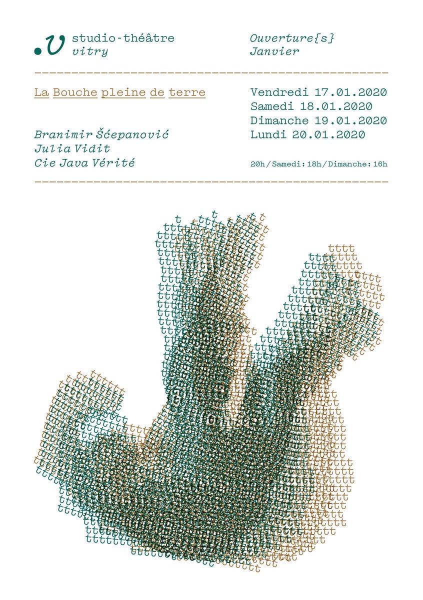StudioTheaVitry's tweet photo. «La Bouche pleine de terre» de Branimir Šćepanović et mis en scène par Julia Vidit c’est du 17 au 20 janvier ✨

«Maintenant tout lui semblait à la fois plus beau et plus réel, et il ne lui venait pas un instant à l’esprit que quelqu’un pût lui vouloir du mal.»

©Vincent Desclaux https://t.co/YsBS0uQPTJ
