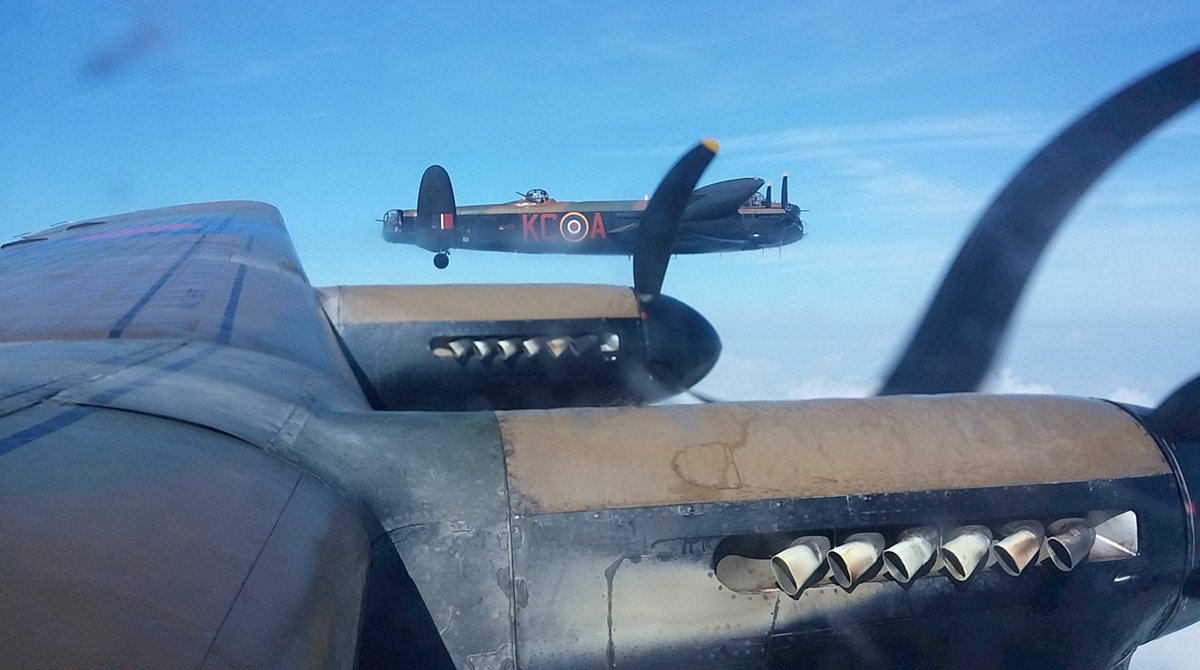 CWHM's tweet photo. #ThrowbackThursday - From the 2014 two Lancaster tour of the UK. It sure would be nice to do the three Lancaster tour of the UK one day! 📷: @randy_straughan .
@RAFBBMF @NX611JustJane #2LancsUK https://t.co/xLHWoGvpqO