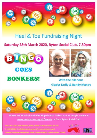 Heel & Toe Charity👣 (@heeltoecharity) on Twitter photo Its' Back!! 🤪 BINGO GOES BONKERS 🤪
Ryton Social Club, Sat 28th March - Book Now - heelandtoe.org.uk/events/bingo-g… #nightlife #NEFollowers #Bizhour <a href="/whats_on_ne/">whatsonnortheast</a> RT Its' Back!! 🤪 BINGO GOES BONKERS 🤪
Ryton Social Club, Sat 28th March - Book Now - heelandtoe.org.uk/events/bingo-g… #nightlife #NEFollowers #Bizhour <a href="/whats_on_ne/">whatsonnortheast</a> RT