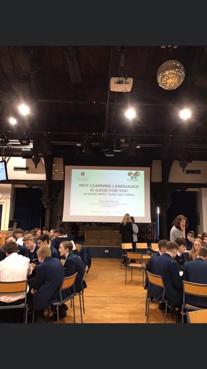 George_Heriots's tweet photo. Our S4 Modern Languages Event has begun. Such a great way to understand the importance of languages outside of the classroom. #gracias #merci #danke #dojeh #grazie https://t.co/FuSXOBgzNe