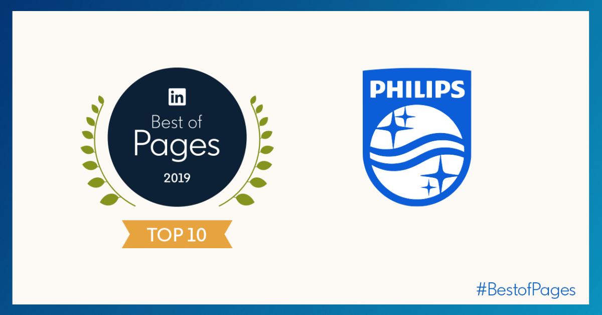 Lskjongn's tweet photo. Philips LinkedIn page is in the Top 10 #BestOfPages for 2019! Thank you to everyone who works so hard to make the Philips page one of the best and to our followers for supporting and following us on LinkedIn ๐ https://t.co/ObEGHhfWnI https://t.co/vBGeL7DryC