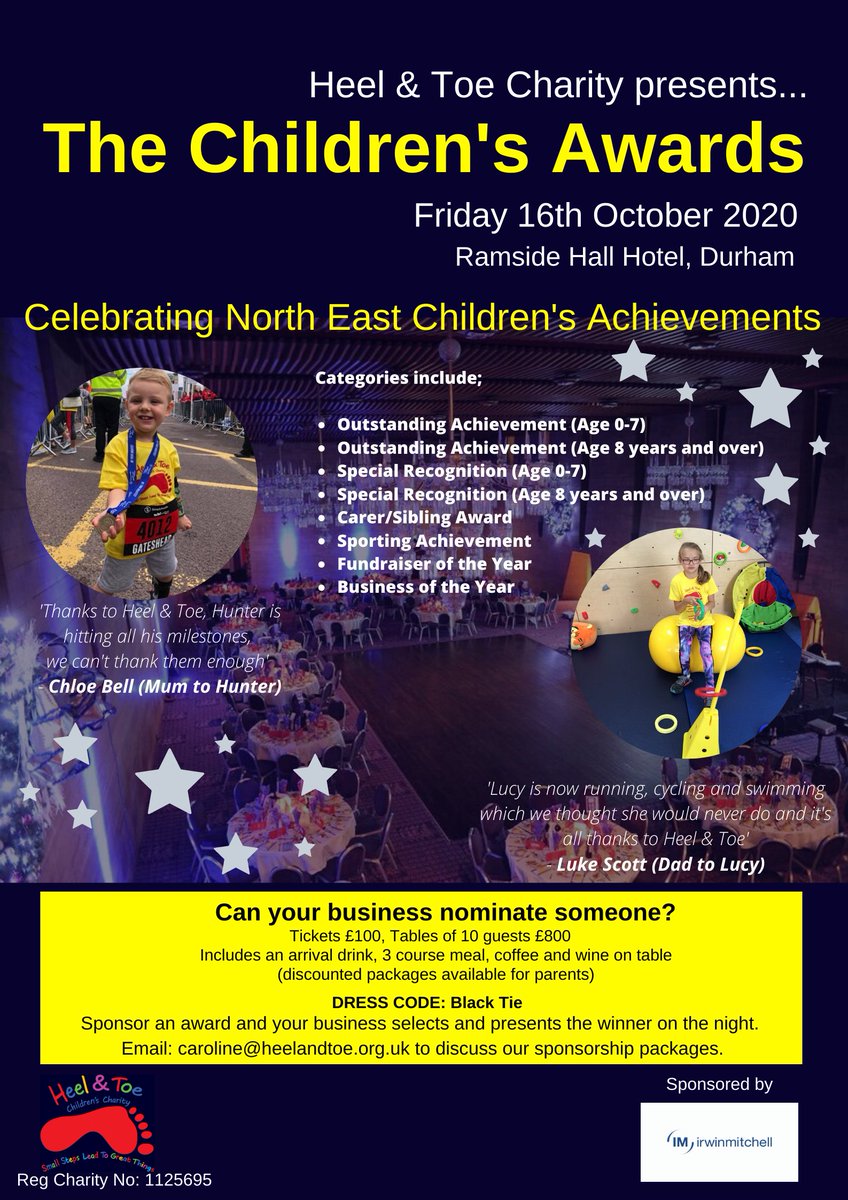 Heel & Toe Charity👣 (@heeltoecharity) on Twitter photo Would your business like to present one of our children with an award?
Speak to Caroline about our Children's Awards - email: caroline@heelandtoe.org.uk #ukbusiness #BusinessGrowth #CSR #supportlocal Would your business like to present one of our children with an award?
Speak to Caroline about our Children's Awards - email: caroline@heelandtoe.org.uk #ukbusiness #BusinessGrowth #CSR #supportlocal