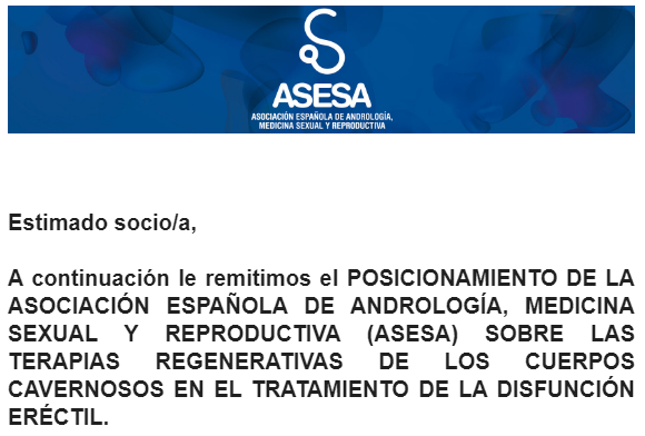 ASESAorg's tweet photo. Consulta el posicionamiento de la @ASESAorg sobre las terapias #regenerativas de los cuerpos #cavernosos en el tratamiento de la #disfunción #eréctil, haciendo clic en el siguiente enlace:
https://t.co/OKOzhq1WXQ https://t.co/aTQXfbjgeP