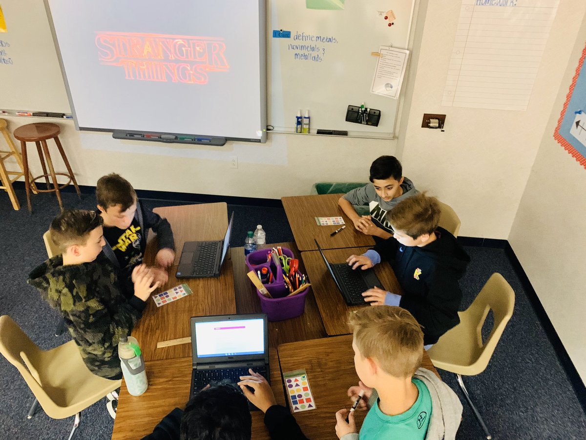 MissMcGrathMath's tweet photo. “Stranger Things” happening today in 6th Grade Math! Ratios Breakout to practice their skills. Awesome tool made by @TeriStepanic 👌🏼 https://t.co/z3bAzDLnkt