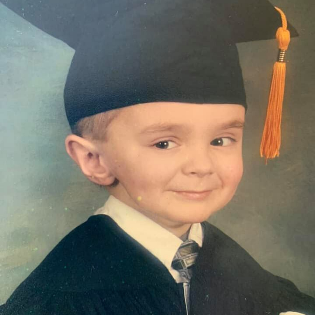 ChemoDuck's tweet image. In honor of Gabe turning 18 this month...we’re just going to leave this right here. ❤️#preschoolgraduation