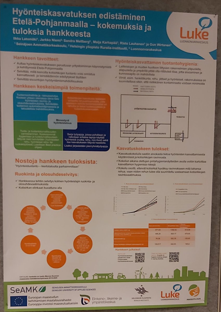 Jarkko_Niemi's tweet photo. #ENTOLAB hyönteisksdvstuksen edisyäminen Etelä-Pohjanmaalla-hankkeen tuloksia esillä eilen mastaloustieteen päivillä #MTP2020. Lue lisää nettisivuiltamme 
https://t.co/doxSvQ1QzV https://t.co/C9ddMeK4rD