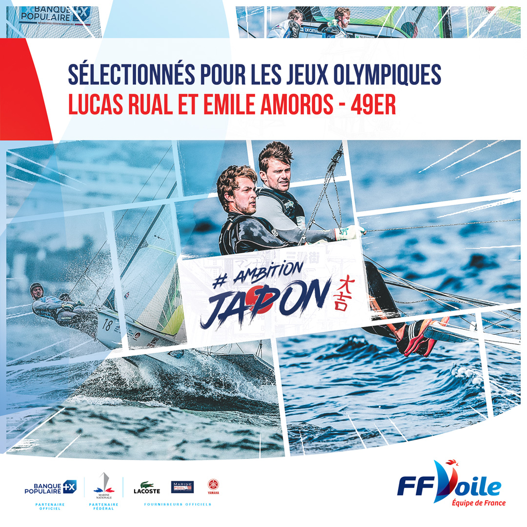 ✅ Deux duos ont été sélectionnés ce jeudi par le CNOSF pour représenter la France aux prochains Jeux Olympiques de <a href="/Tokyo2020/">#Tokyo2020</a> ! 
🗻 Quentin Delapierre (EV Cata School) et Manon Audinet (St Georges Voiles) en Nacra17
🗻Lucas Rual (APCC Nantes) et Emile Amoros (CN Pornic) en 49er