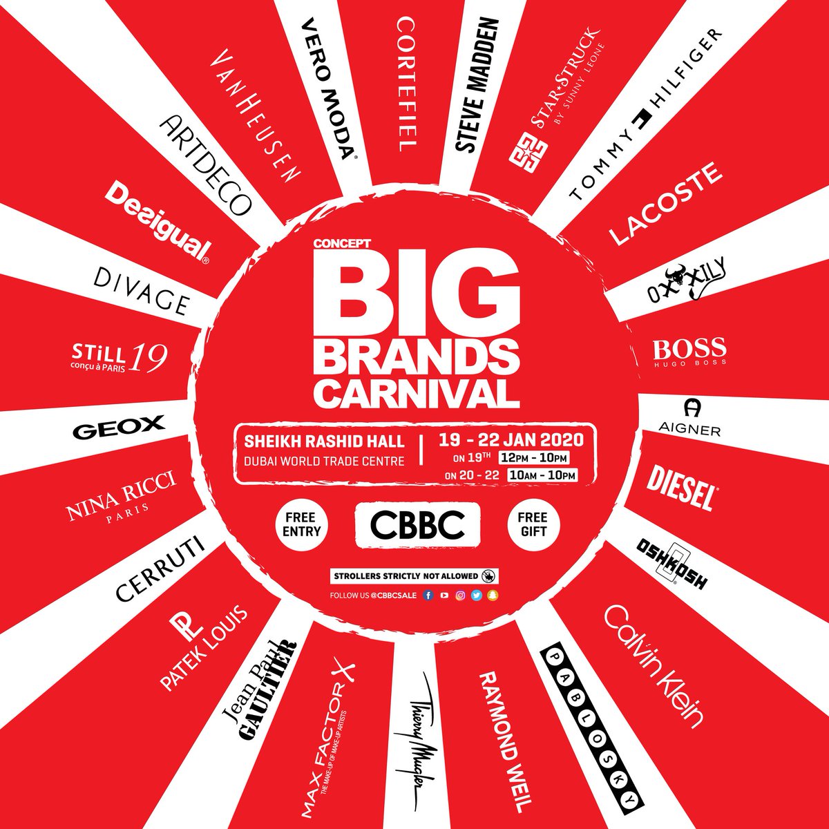 beventsme's tweet photo. Kickstart 2020 with CBBC!
300+ brands up to 80% off
.
Dubai World Trade Center, Sheikh Rashid Hall from the 19th of January until the 22nd of January 2020. From 12 pm to 10 pm on the 19th of January and 10 am - 10 pm from the 20th to 22nd January 2020. Free entry/free https://t.co/8ki4ODeiS3
