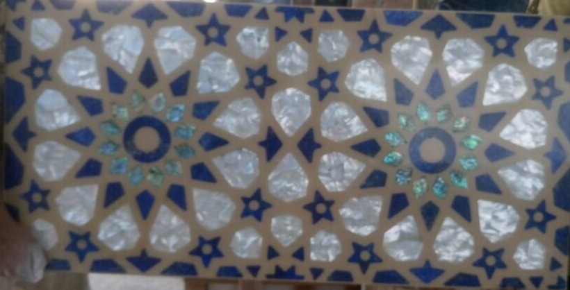 Beautiful Semiprecious stones Inlay panel.