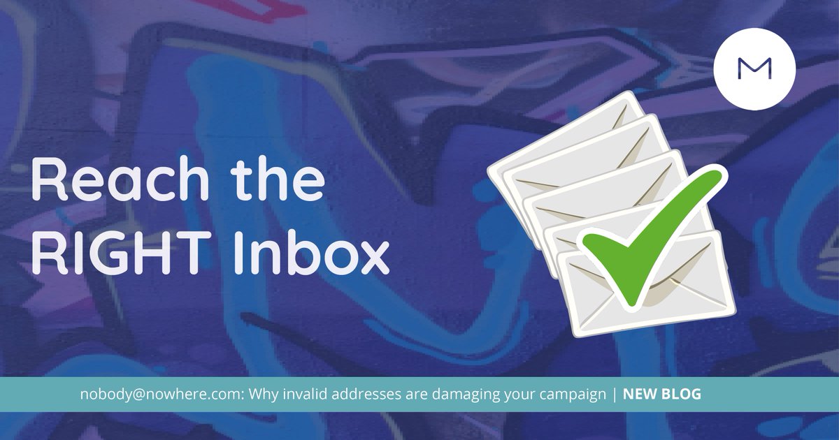 Transpondio's tweet photo. nobody@nowhere.com: Why #invalid addresses are DAMAGING your campaign.
Check out our NEW BLOG on list cleaning and let us help you reach your intended inbox >> https://t.co/P6ibmprOvf
✔️✔️✔️
#listcleaning #emailmarketing https://t.co/XNbsksdsA1