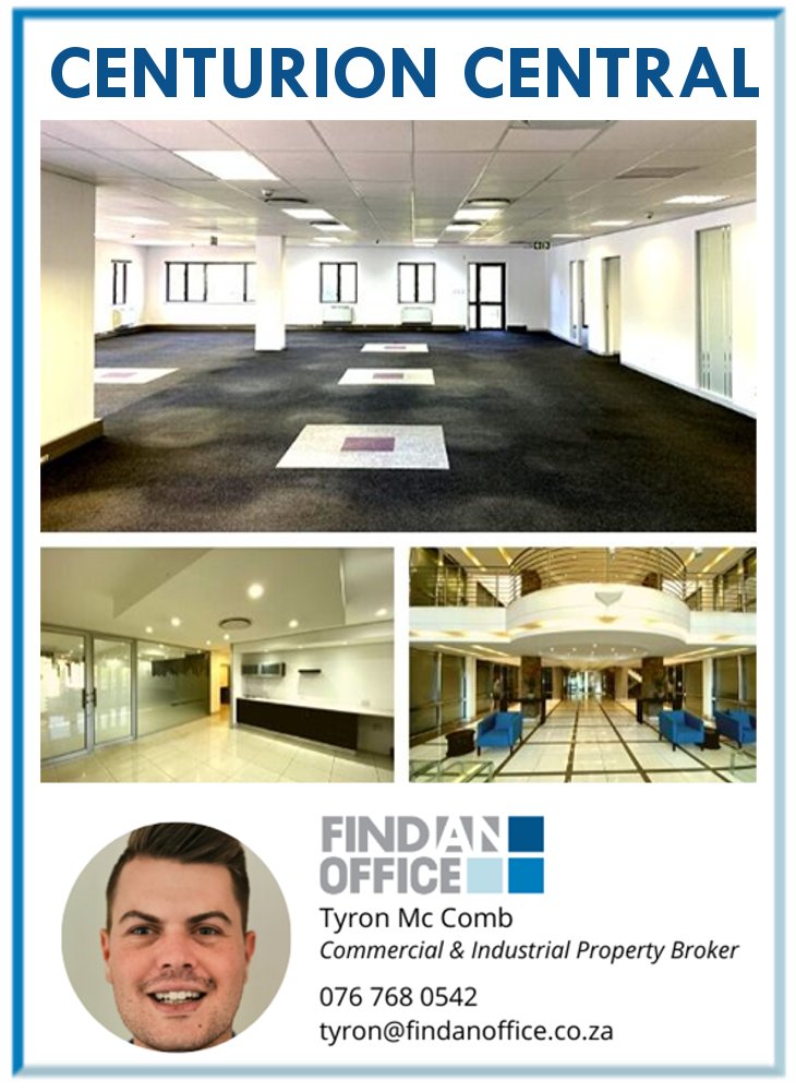 findanofficesa's tweet photo. This A-Grade ground floor office unit in #RiversideOfficePark is ideally located in the #Centurion CBD. Visit our website now for more details and photos of this property: https://t.co/4ksJY7OZ9p https://t.co/0hP27AXHUh