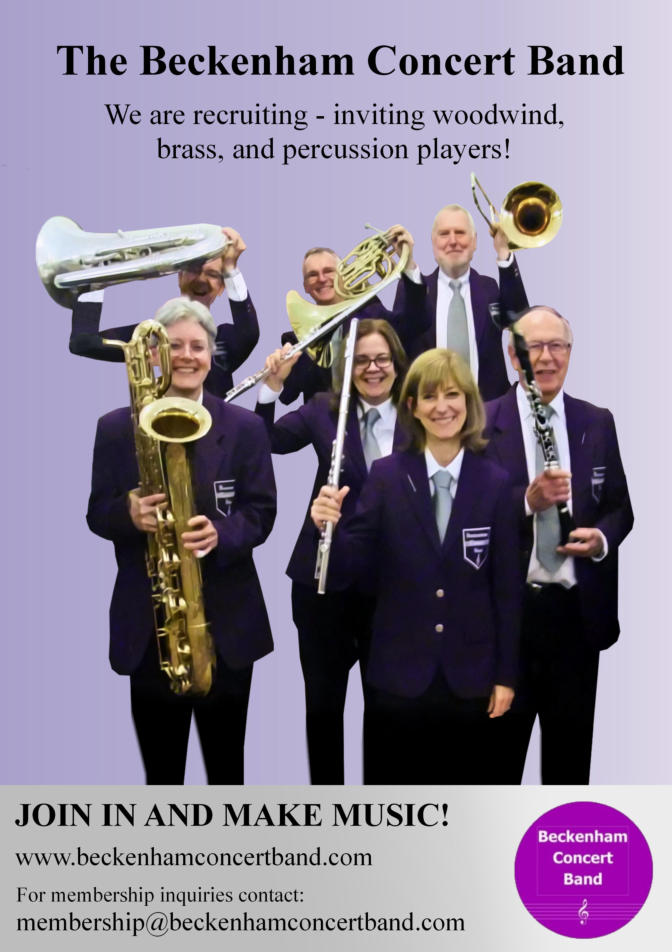 Happy New Year, and it's back to rehearsals for us! Rehearsals start on Tuesday 14th in St Barnabas. New members are welcome! Want more information? Email membership@beckenhamconcertband.com or see our website. beckenhamconcertband.com/new%20members.…