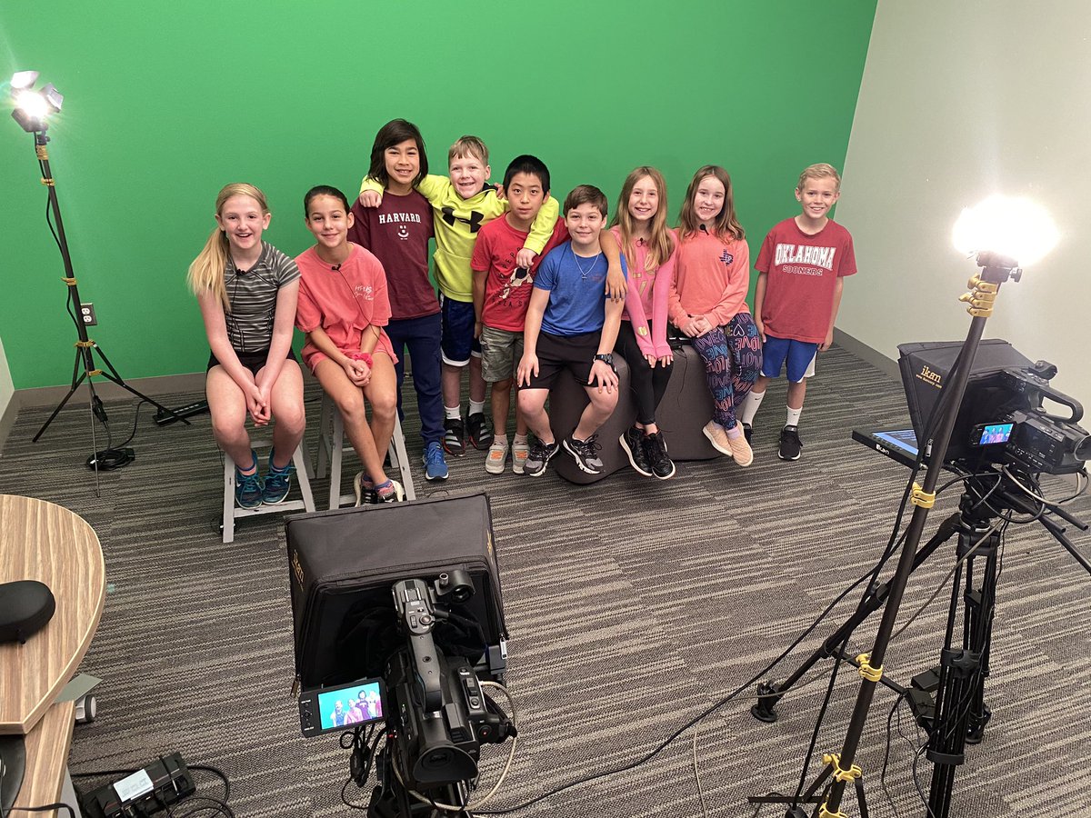 We are up with daybreak this morning. 4th grade students are Broadcasting live from the KPAW News Room to bring the Panther Family the weekly news! #KidsDeserveIt #iamup <a href="/hpisdschools/">Highland Park ISD</a>