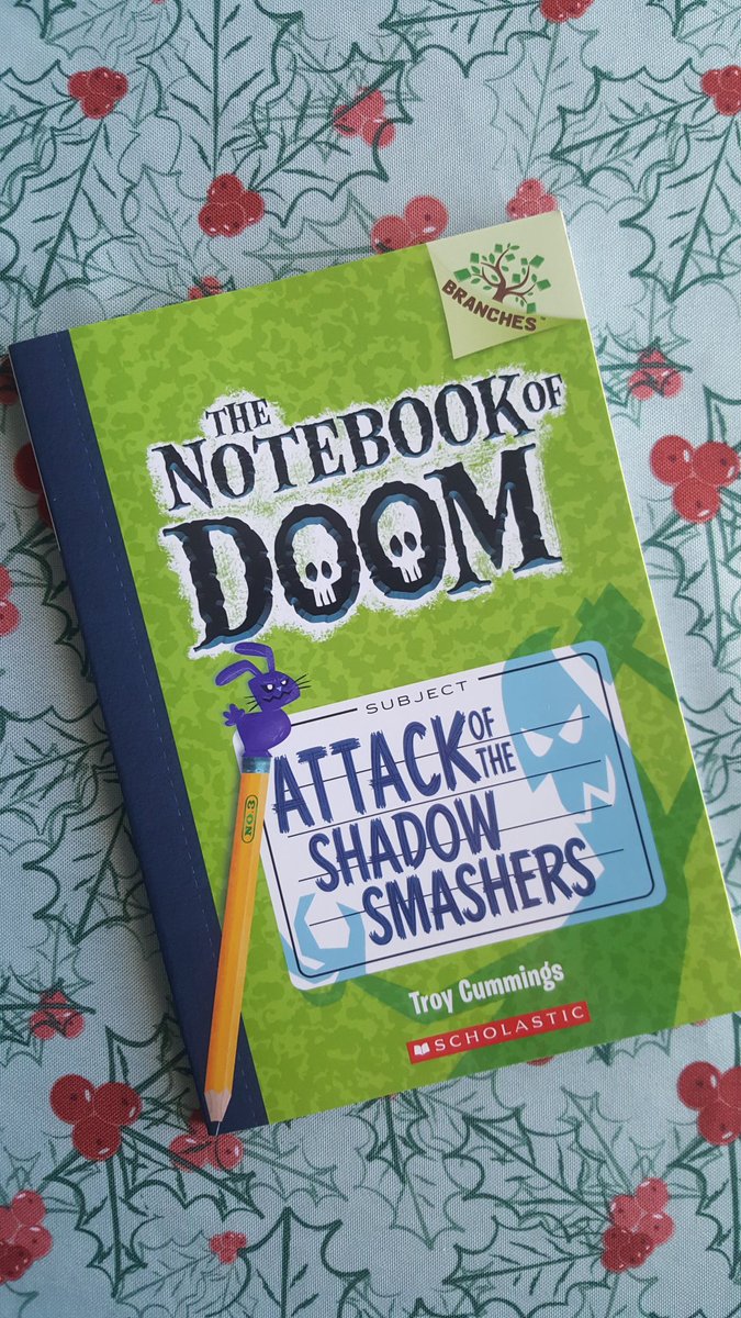 MDBennettEDU's tweet photo. Last week we visited the children's area of the @state_library we discovered #thenotebookofdoom by Indiana author @troycummings
If you're looking for a chapter book to keep your kiddos wanting to read "just one more chapter" I highly recommend "The Notebook of Doom!" #teachermom https://t.co/hLKFBTbMG8