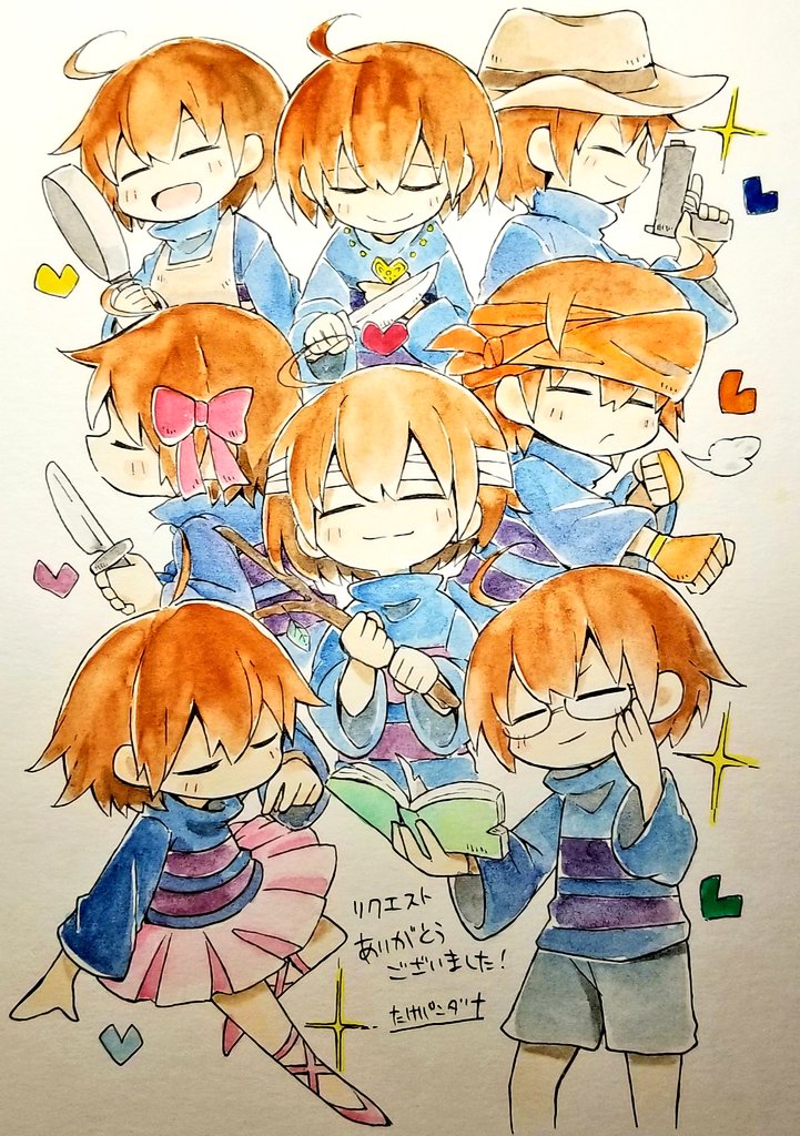 #繋がらなくていいから俺のFriskを見てくれ
去年はいっぱいフリちゃん描いたな〜😊 