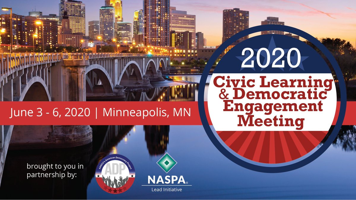 The #CLDE20 Call for Proposals closes January 31!⌛️Submit your proposals for concurrent sessions, Pecha Kucha presentations and Civic Cafe Facilitators here: naspa.org/events/CLDE20 <a href="/NASPA_LEAD/">NASPA LEAD Initiative</a>