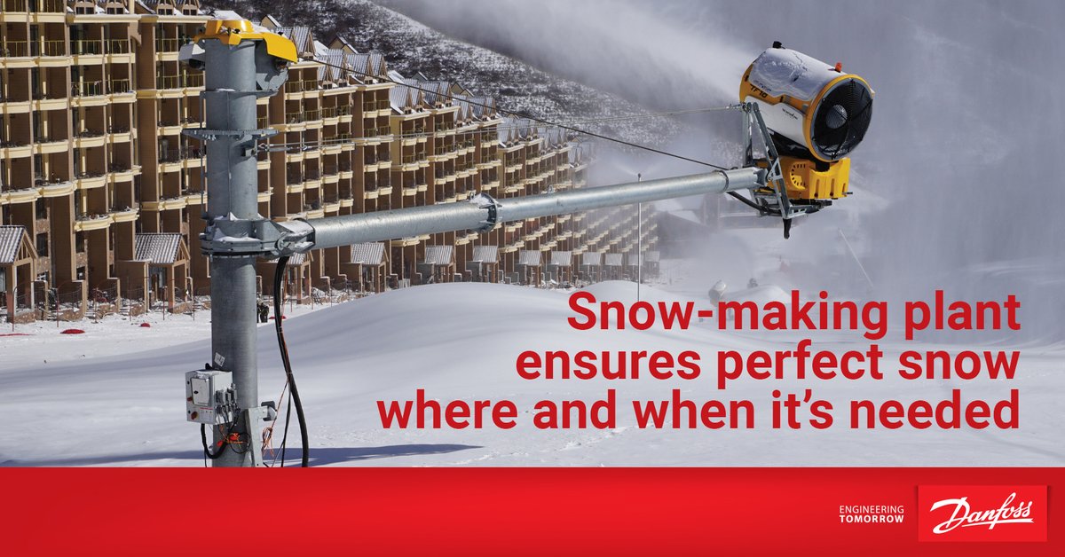 DanfossDrives's tweet photo. To ensure optimal sporting conditions, Danfoss #VLT® #ACdrives will help shift 330,000 m3 of water &amp; turn it into perfect snow using TechnoAlpin's snow-making plant. Read more here: https://t.co/tgwmRD6pxe
#snowmaking #WinterOlympics2022 #skisport #snowsport #snowgun #snowmachine https://t.co/mhXvqA9Vr0