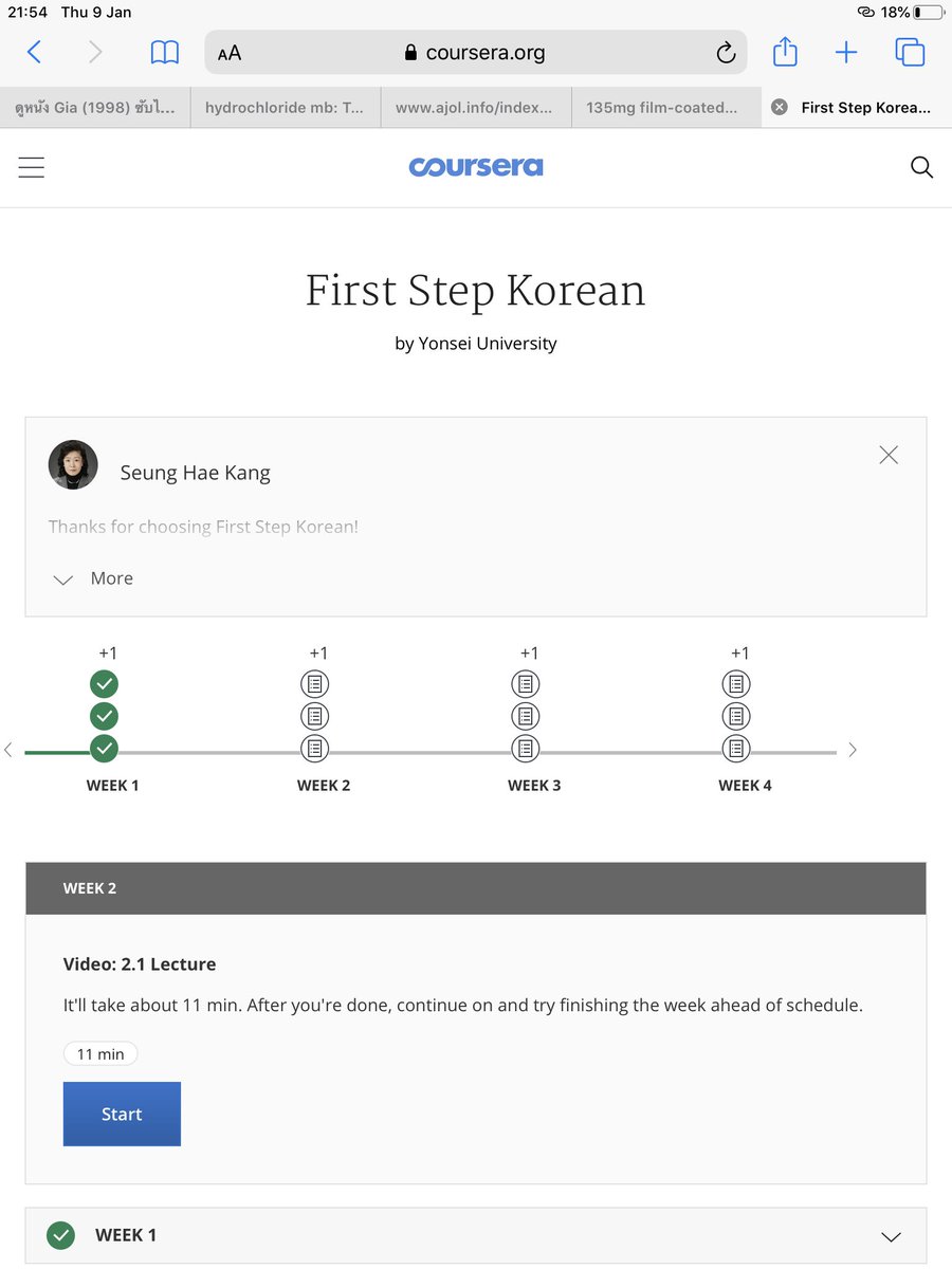 veinlance's tweet photo. รีวิวการเรียนภาษาเกาหลีออนไลน์ฟรีใน Coursera ชื่อคอร์สชื่อ First step korea ทำโดยมหาวิทยาลัย Yonsei สอนเป็นภาษาอังกฤษแต่ฟังเข้าใจง่าย มีทั้งหมด 5 บท ตอนนี้จบไป 1 บท อ่านเขียนได้แล้ว กรี๊ด55 ในบทจะมีพาร์ทย่อยๆไปอีกแล้วจะเป็นวีดีโอให้ดู มี pdf ให้โหลดมาฝึกเขียน มีควิซท้ายตอน https://t.co/6Oc5FARtUe