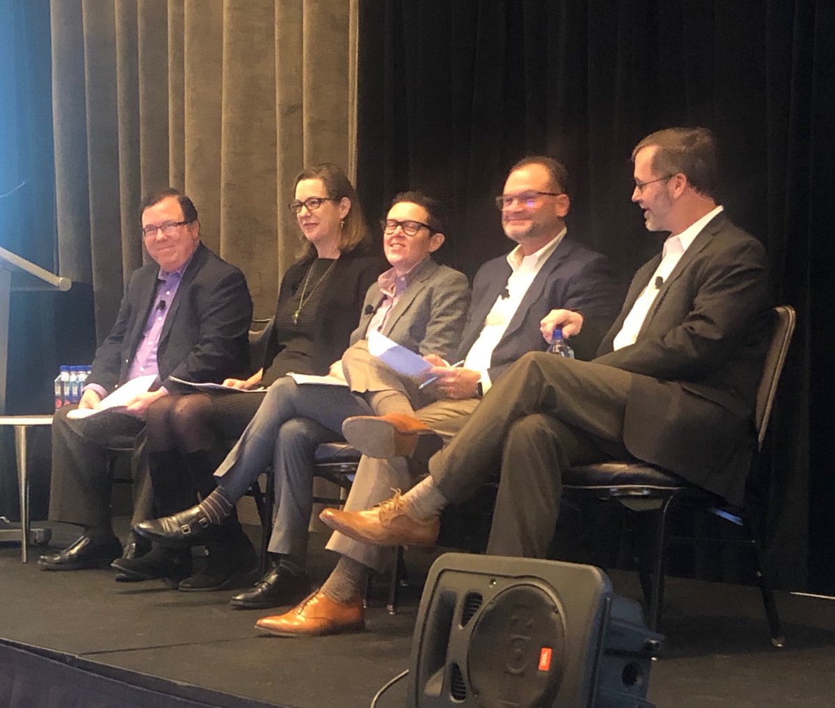 CDFI experts from ⁦<a href="/Liifund/">Low Income Investment Fund (LIIF)</a>⁩ ⁦<a href="/INHP_Home/">INHP</a>⁩ ⁦<a href="/RCLFMS/">RCLF</a>⁩ and The Community Development Trust discuss CDFI business models and capitalization with ⁦@FHLBankSF⁩ at 2020 FHLBank CDFI Forum