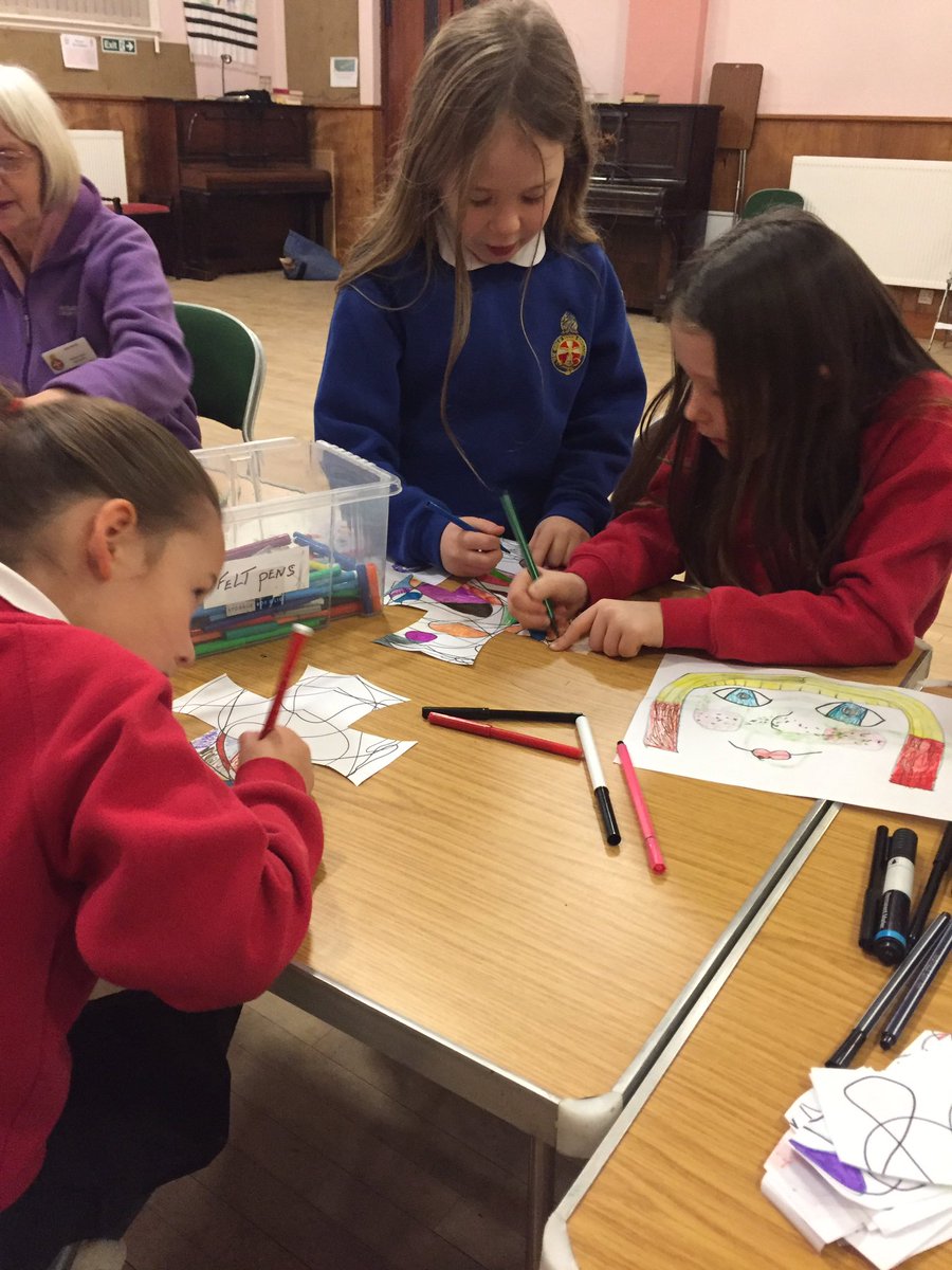 2ndIrvine's tweet photo. Our first week back after the holidays and we are straight into our badgework! 👍🏼

Explorers done some scribble art to represent the work on stained glass windows. https://t.co/t6zo9urCgQ