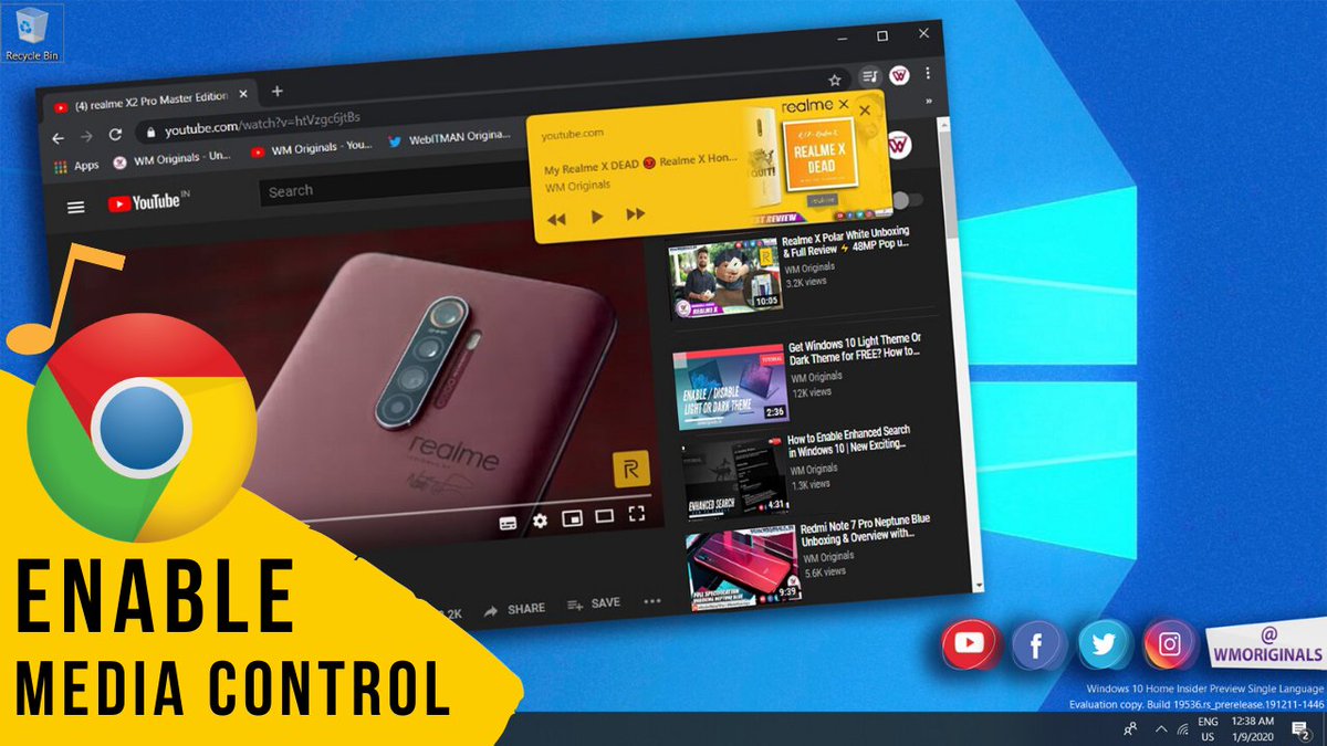 WMOriginals's tweet image. Chrome Play Button Live now with Latest Update for Google Chrome version 79 - What you think about the same? #GoogleChrome #ControlMedia 

@googlechrome @Google 

youtube.com/watch?v=5EpkDN…