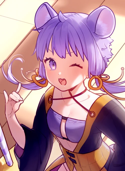 描き初めでチュー? 