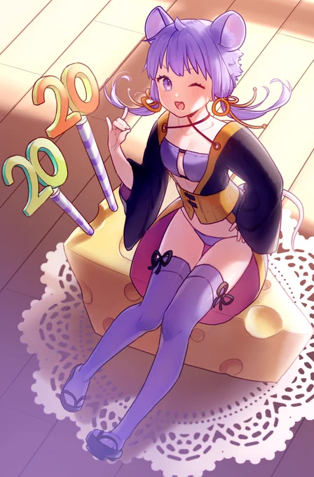 描き初めでチュー? 