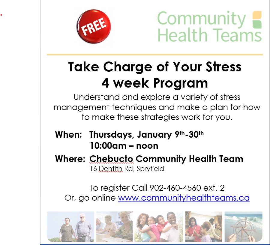 IHeartSpryfield's tweet photo. Do you need assistance with how you manage stress? Check out this FREE program at the Chebcuto Community Health Team  (16 Dentith Road),

#iheartspryfield #chebuctoconnections #stressmanagement #communityhealthteam https://t.co/M3JDsQmxmB