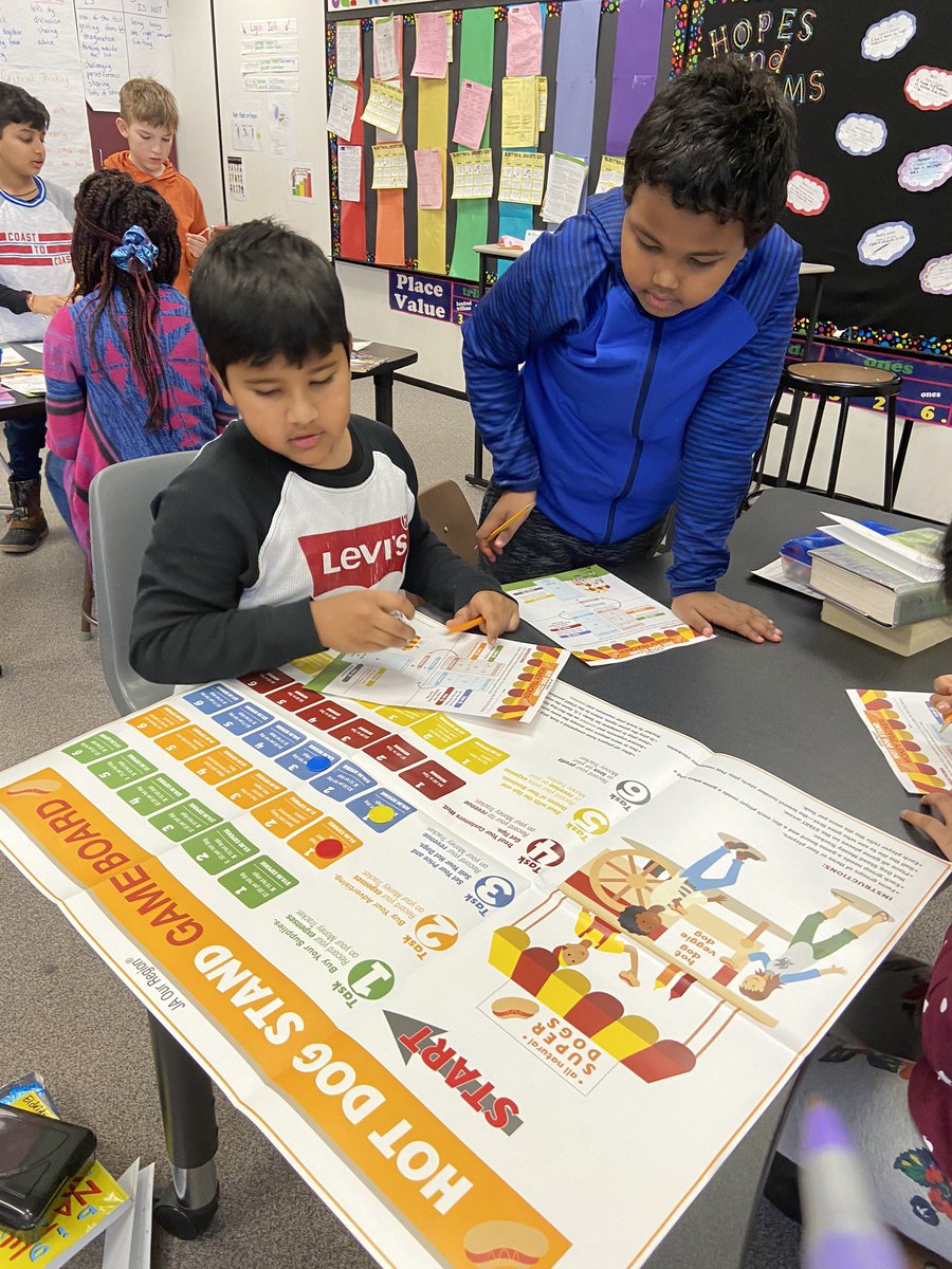eldridge_class's tweet photo. Playing a game to learn how to run a business. #JuniorAchievement https://t.co/KUKvERewxA