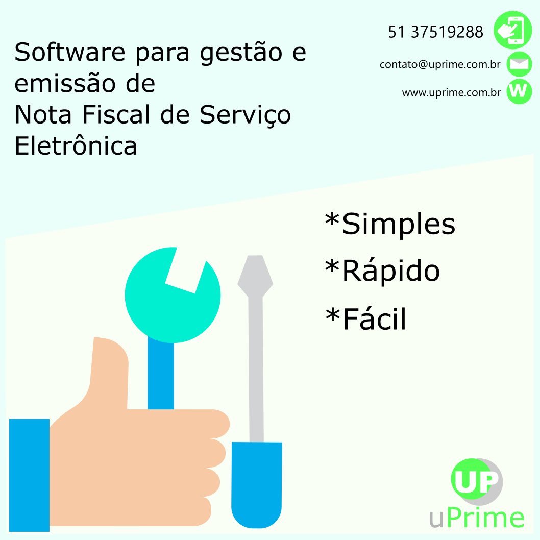 uPrimeSoftware's tweet image. UP! Temos novidades.

Software agora também realiza a emissão de #NFSe