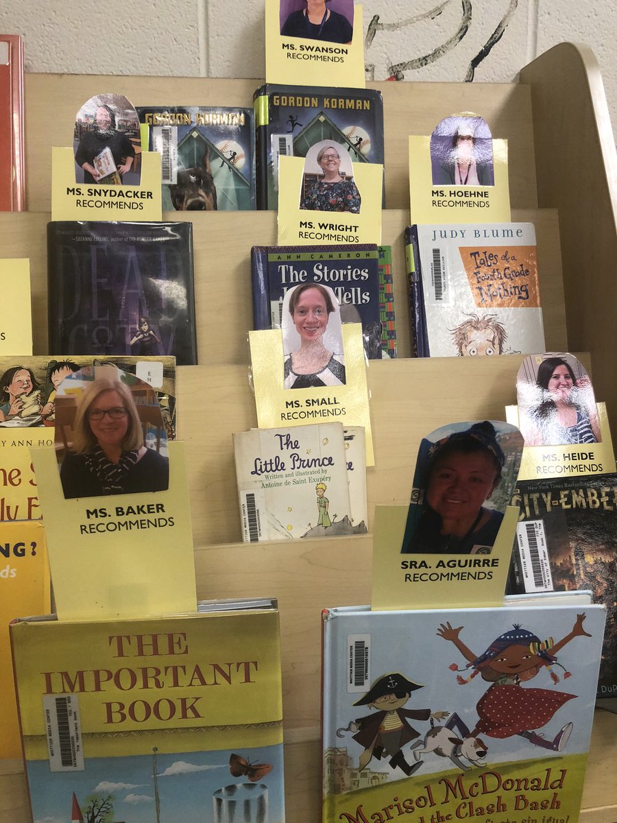 Whittier teachers are readers! Come check out these great books that they recommend! #libraries97 #oakpark97 #whittierschool97 #WeAreD97