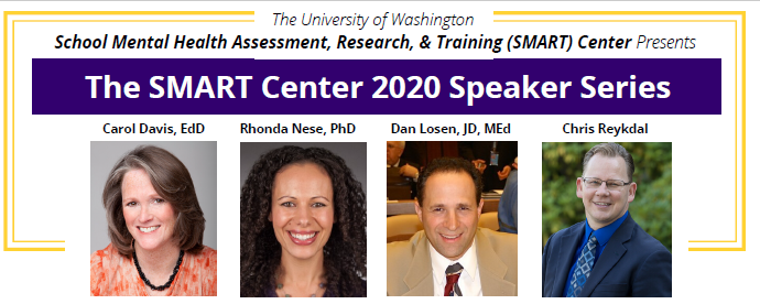 SMARTCtr's tweet photo. Announcing the 2020 @SMARTCtr Speaker Series! 
All sessions will be held on @UW campus. Learn more about the speakers &amp; event details. Register soon - space is limited. https://t.co/eCgmg5DUti
@canndavis61 @losendan @chrisreykdal @waospi @uoregon @uwpsychiatry @UWCollegeOfEd https://t.co/uc5pL0mz4W