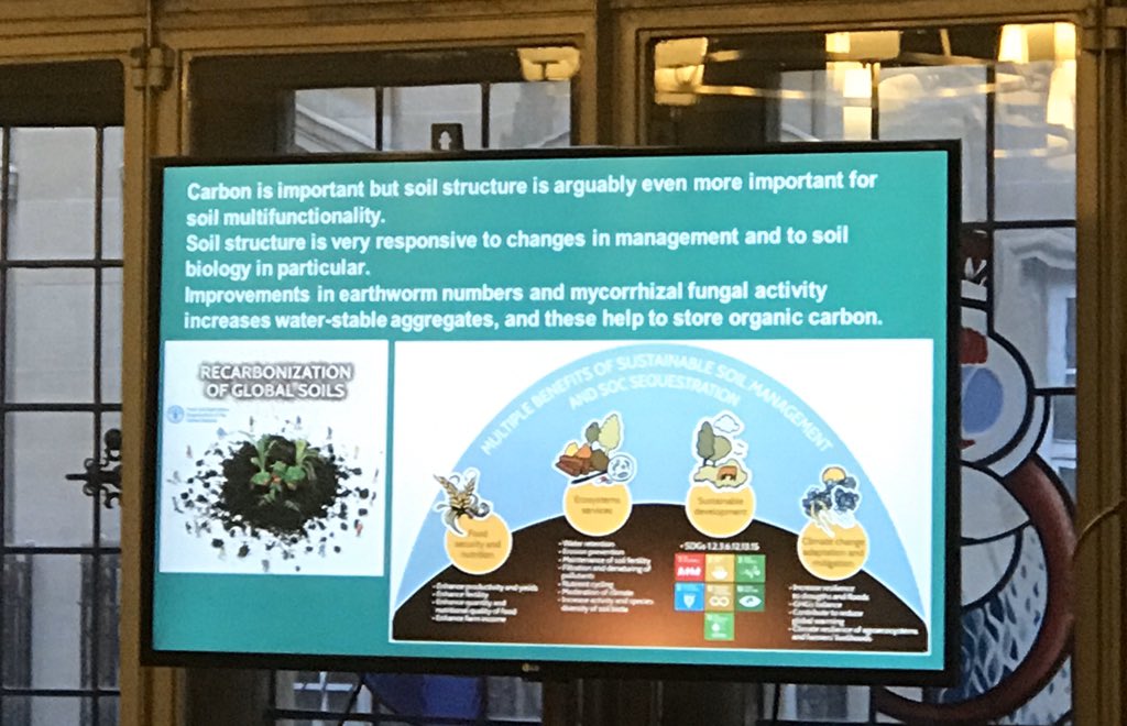 ‘Carbon is important but soil structure even more so’ 
Prof Jonathan Leake @susfoodshef @SheffieldAPS says visual soil structure assessments are easy and vital as can lead to real improvements in #soilhealth & carbon storage
#knowyoursoils #ORFC20