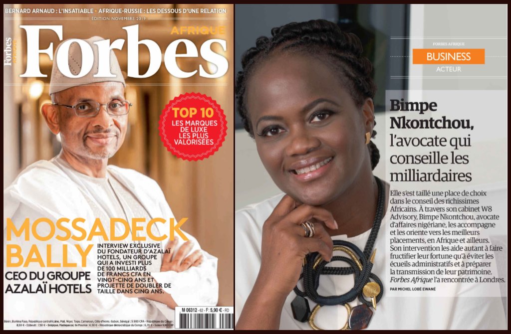 Thank you <a href="/Forbes_Afrique/">Forbes Afrique</a> &amp; <a href="/michaeltobie/">Michel Lobe Ewane</a> for a fantastic write-up in the Nov Issue, highlighting why I created <a href="/W8Advisory/">W8 Advisory</a> &amp; why I'm passionate about #wealthpreservation for the "#NextGen" of #AfricanEntrepreneurs &amp; family businesses:  bit.ly/w8_bkiwfa