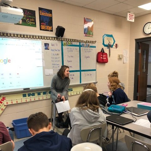 LDSspotlight's tweet photo. Targeted, small group instruction, engaging use of technology, and student choice make Mrs. Wehr's seventh grade math classroom a great place to learn.  #nagelbethechange #WeAreFHSD https://t.co/89zeYjN3Bm
