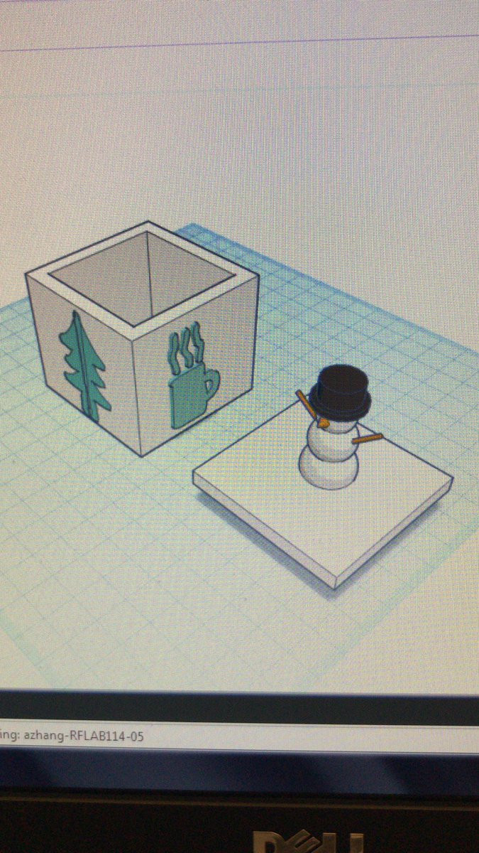 HennessyLab's tweet photo. 5th grade Tinkercad jewelry box w fitted lid https://t.co/6bnrQzoWIE