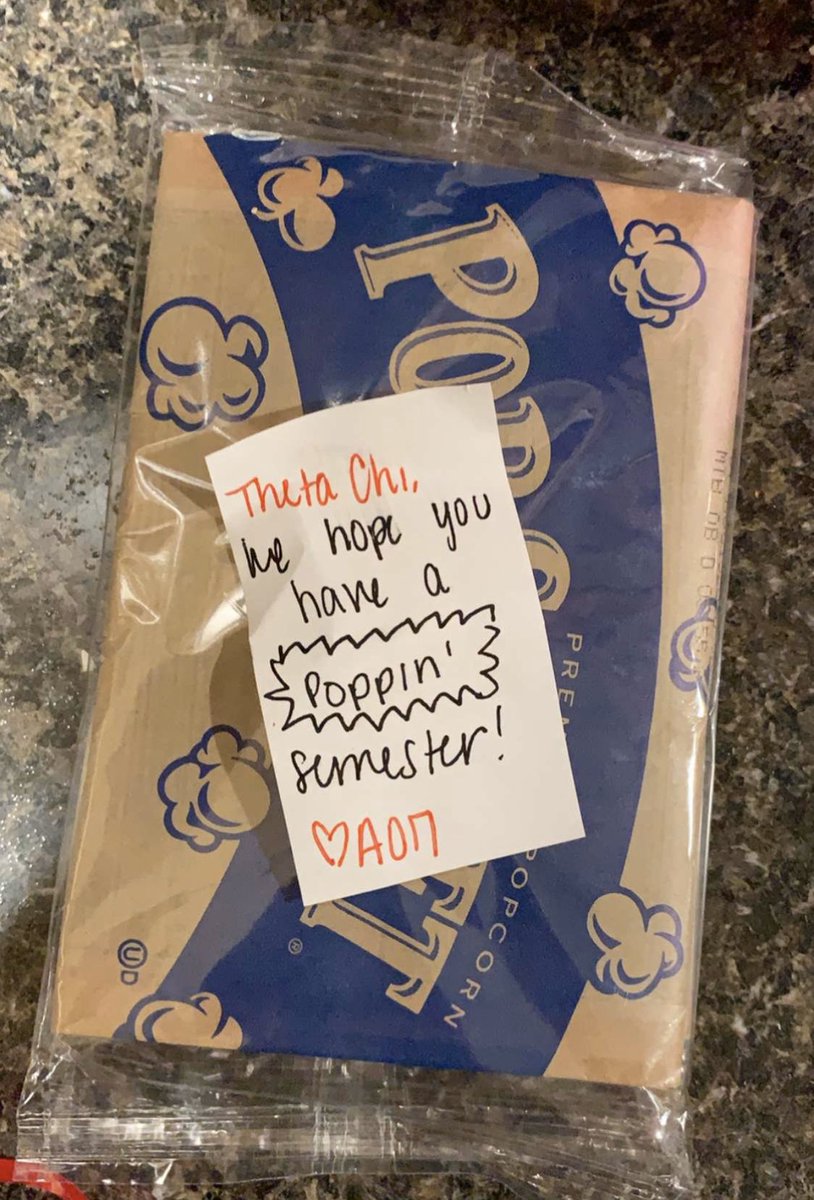 Thank you <a href="/aoiigvsu/">Alpha Omicron Pi</a> for the popcorn, you guys are way too sweet!