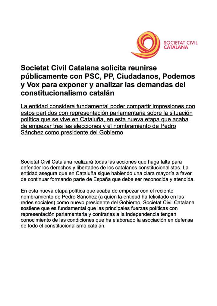 fsancos's tweet photo. No pararemos hasta que la última piedra de España 🇪🇸 sepa cuáles son las reivindicaciones del constitucionalismo catalán. Nunca más invisibles!!! 💪 Ayúdanos con RT y con un click aquí 👉 https://t.co/grqAWtzHTV https://t.co/RqAmeBBCb9