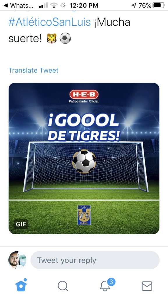 Librattus's tweet photo. @HEB_mexico @TigresOficial #HEBIncomparable para apoyar a @TigresOficial vs #AtléticoSanLuis. VAMOS TIGRES 🐯🐯🐯🐯🐯 https://t.co/Ei3fGBZo3d