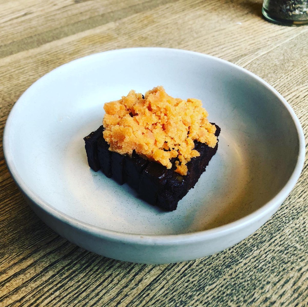 New desert layered chocolate fudge cake and blood orange <a href="/TheVictoriaPark/">The Victoria Park</a>