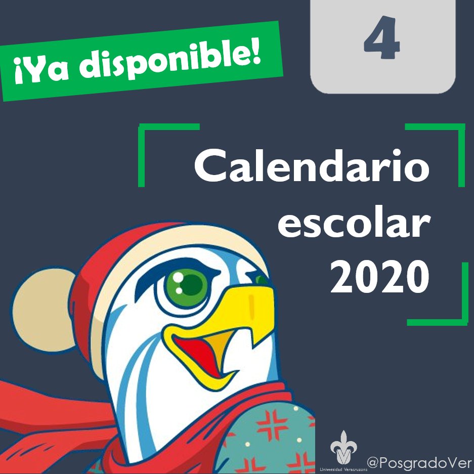 📆¡Que no se te pase ninguna fecha!

Ya puedes consultar las fechas de inicio de cursos, reinscripciones y días festivos, consultando el Calendario escolar de posgrado 2020 en el siguiente link:
uv.mx/veracruz/posgr…