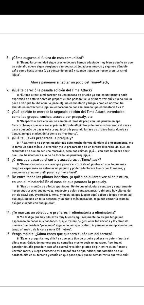 XJgarage's tweet photo. ¡¡ENTREVISTA!! a Bombertin, habla sobre él, el simracing que viene, y el TimeAttack. No dejéis de leerla. Muchísimas gracias @bombertin_GT
@stb_time @stboisimracer 
https://t.co/7kdGQXGZvD https://t.co/v4TQHeyAmn