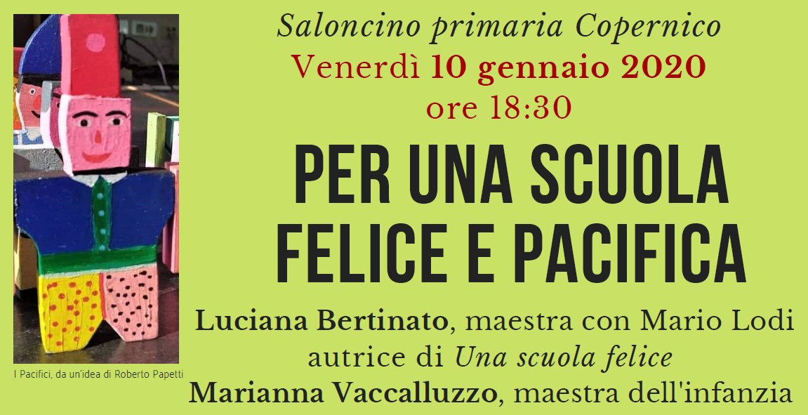 icscopernico's tweet photo. Settimana della #gentilezza #icscopernico: “Per una scuola felice e pacifica”: venerdì 10 gennaio alle 18:30 nel Saloncino del plesso Copernico, in via don Tornaghi 6, a Corsico - https://t.co/brsFITkBxq. Registrazioni online https://t.co/sARkw3Aybg