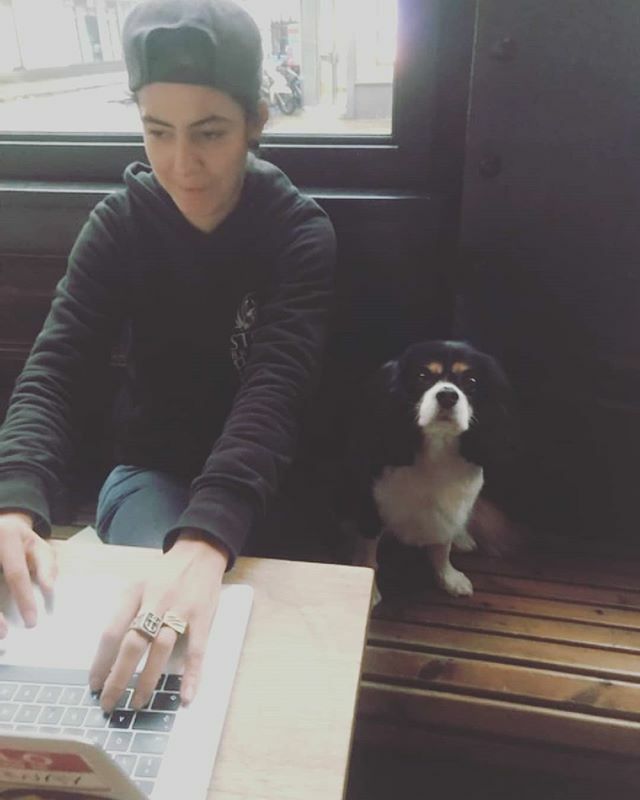 We have a new employee.
Macnolty is the best at receiving pats, likes a good old treats, long walks and warm benches...
She is employee of the month.
🐶